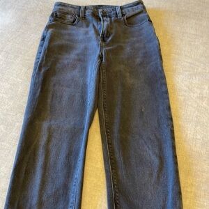 American eagle dark grey stretch mom jean. Size 00
